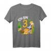 Kinder Geburtstag T-Shirt für 3-Jährige - Dschungel Tier Motiv, Niedliches Geschenk für Mädchen & Jungen, Perfekt für den Dschungel Party Motto