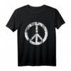 Retro Friedenszeichen T-Shirt für Party & Kostüm - Vintage 70er/80er Look für Damen und Herren, ideales Geschenk für Halloween, Geburtstag & Weihnachten