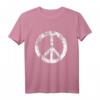Retro Friedenszeichen T-Shirt für Party & Kostüm - Vintage 70er/80er Look für Damen und Herren, ideales Geschenk für Halloween, Geburtstag & Weihnachten