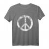 Retro Friedenszeichen T-Shirt für Party & Kostüm - Vintage 70er/80er Look für Damen und Herren, ideales Geschenk für Halloween, Geburtstag & Weihnachten
