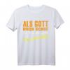 Als Gott mich schuf grinste er - Witziges Halbarm T-Shirt mit Spruch für Geburtstag & Party