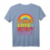 Punk Rock Kids Band Metall Rainbow Peace Love & Heavy Metal T-Shirt – Lustiges Satanisches Design für Kinder & Erwachsene mit Humor für Rock & Metal Fans