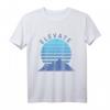 Elevate Blau T-Shirt – Motivierende Kleidung für Meditation, Klettern, Skifahren und persönliches Wachstum