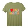 I Love Hot Moms Shirt - Lustiges Kinder Herz T-Shirt für Jungen & Mädchen, Geburtstags- und Valentinstagsgeschenk