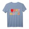 I Love Hot Moms Shirt - Lustiges Kinder Herz T-Shirt für Jungen & Mädchen, Geburtstags- und Valentinstagsgeschenk