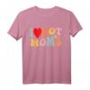 I Love Hot Moms Shirt - Lustiges Kinder Herz T-Shirt für Jungen & Mädchen, Geburtstags- und Valentinstagsgeschenk