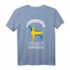 Schweden Herren Nordwikinger Elch Sverige T-Shirt – Perfekt als Schweden Geschenk für Männer & Kinder, mit schwedischer Flagge & Elchmotiv