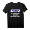 HapKitten T-Shirt mit Spruch 'Techno - Du Bist Nicht Du Wenn der Bass Nicht Bumst' – Stylishes Elektronik Musik Fan Oberteil