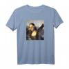 Dabbing Mona Lisa Meme T-Shirt - Lustiges Kunst & Humor Shirt für Freunde & Meme Fans