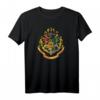 HapKitten Harry Potter Hogwarts School Crest T-Shirt – Offiziell lizenzierte Fanbekleidung für Fans der magischen Welt