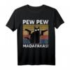 Vintage PewPew Madafakas Katze T-Shirt - Lustiges Geschenk für Katzenliebhaber, Freunde & Familie zum Geburtstag, Valentinstag & Weihnachten