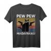 Vintage PewPew Madafakas Katze T-Shirt - Lustiges Geschenk für Katzenliebhaber, Freunde & Familie zum Geburtstag, Valentinstag & Weihnachten