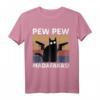 Vintage PewPew Madafakas Katze T-Shirt - Lustiges Geschenk für Katzenliebhaber, Freunde & Familie zum Geburtstag, Valentinstag & Weihnachten
