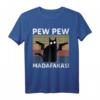 Vintage PewPew Madafakas Katze T-Shirt - Lustiges Geschenk für Katzenliebhaber, Freunde & Familie zum Geburtstag, Valentinstag & Weihnachten