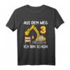Kinder 3. Geburtstag T-Shirt mit Bagger - Lustiges Baustellen Design für Jungen & Mädchen zum 3. Geburtstag, Party und Geschenkidee