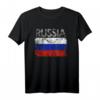 Vintage Russia Russian Flag Pride T-Shirt - Patriotisches Geschenk für Familien, Sportfans & Reisebegeisterte mit russischer Herkunft