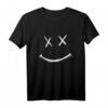 Lächelndes Smiley T-Shirt mit X Eyes - Perfekt für Egirls, Eboys, Halloween & Partys als cooles Minimalsimustes Kostüm