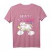 Rainbow Satanic Unicorn Cat T-Shirt - Humorous Satanist, Gothic & Metal Gift for Devil Worshipers and Alternative Style Fans