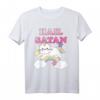 Rainbow Satanic Unicorn Cat T-Shirt - Humorous Satanist, Gothic & Metal Gift for Devil Worshipers and Alternative Style Fans