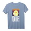 DIE - Stirb - Ente mit Messer Meme T-Shirt für Männer und Frauen – Lustiges Geschenk für Meme-Fans, Party und Feier