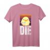 DIE - Stirb - Ente mit Messer Meme T-Shirt für Männer und Frauen – Lustiges Geschenk für Meme-Fans, Party und Feier