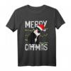 Merry Catmas Lustiges Weihnachts-T-Shirt für Katzenliebhaber – Perfekt als Geschenk zu Weihnachten, Geburtstag oder Thanksgiving