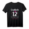 12. Geburtstag Mädchen T-Shirt - Lustiges Geschenk mit Krone, Herzen & Sternen für den perfekten Geburtstag