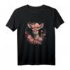Hirsch T-Shirt Damen mit Blumenmotiv - Lustiges Trachten T-Shirt für Oktoberfest, Wiesn & Volksfest in Bayern und Tirol