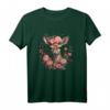 Hirsch T-Shirt Damen mit Blumenmotiv - Lustiges Trachten T-Shirt für Oktoberfest, Wiesn & Volksfest in Bayern und Tirol