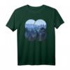 Wald Natur Kreis Minimalismus T-Shirt - Stylisches, nachhaltiges Geometrie-Shirt mit Tannenmotiv für Naturliebhaber
