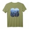 Wald Natur Kreis Minimalismus T-Shirt - Stylisches, nachhaltiges Geometrie-Shirt mit Tannenmotiv für Naturliebhaber