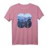Wald Natur Kreis Minimalismus T-Shirt - Stylisches, nachhaltiges Geometrie-Shirt mit Tannenmotiv für Naturliebhaber
