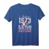 Made In 1973 Floral 50 Year Old Vintage 50th Birthday Party T-Shirt – Legendäres Jubiläumsgeschenk für Geburtstag, Muttertag & mehr