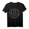 Star Wars Last Jedi Gold Platinum Rebel Fleet Logo T-Shirt – Official Lizenz, Fanartikel für Sci-Fi Fans & Star Wars Enthusiasten