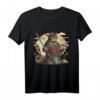 Vintage Japanese Samurai Ninja Cat Tattoo Kawaii T-Shirt – Japanisches Design mit Samurai und Ninja Motiven für Katzenliebhaber