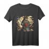 Vintage Japanese Samurai Ninja Cat Tattoo Kawaii T-Shirt – Japanisches Design mit Samurai und Ninja Motiven für Katzenliebhaber