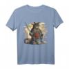 Vintage Japanese Samurai Ninja Cat Tattoo Kawaii T-Shirt – Japanisches Design mit Samurai und Ninja Motiven für Katzenliebhaber