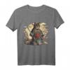 Vintage Japanese Samurai Ninja Cat Tattoo Kawaii T-Shirt – Japanisches Design mit Samurai und Ninja Motiven für Katzenliebhaber