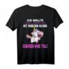 Was mit Menschen machen - Lustiges Einhorn Spruch T-Shirt für Humor und Abneigung gegen Menschen, perfekt für Schule, Uni, Arbeit & Geburtstag