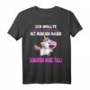Was mit Menschen machen - Lustiges Einhorn Spruch T-Shirt für Humor und Abneigung gegen Menschen, perfekt für Schule, Uni, Arbeit & Geburtstag