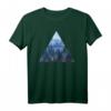 Wald Natur Triangle Minimalismus T-Shirt – Stylisches Geometrie-Design mit Tannen für Naturliebhaber