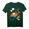 Regenbogen farben mit weißen Herzen - Herzregen Regenbogenfahne T-Shirt für LGBTQ+ Unterstützung & bunte Mode