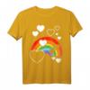 Regenbogen farben mit weißen Herzen - Herzregen Regenbogenfahne T-Shirt für LGBTQ+ Unterstützung & bunte Mode