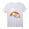 Regenbogen farben mit weißen Herzen - Herzregen Regenbogenfahne T-Shirt für LGBTQ+ Unterstützung & bunte Mode