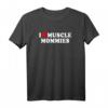 Ich liebe Muscle Mommies - Lustiges Fitness T-Shirt für Mütter mit rotem Herz, perfekt für Frauen, die Frauen, die trainieren und ihre Muskel-Leidenschaft zeigen