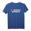 Ich liebe Muscle Mommies - Lustiges Fitness T-Shirt für Mütter mit rotem Herz, perfekt für Frauen, die Frauen, die trainieren und ihre Muskel-Leidenschaft zeigen