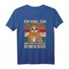 Faultier Ich kam sah und hatte direkt keinen Bock - Lustiges T-Shirt für Morgenmuffel, Büro & Baustelle, Vintage Geschenkidee für Männer & Frauen