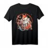 Kitsune Fox Japanisches Anime Kawaii Fuchsblüte Kirschblume T-Shirt – Perfekt als Geschenk für Otaku, Kinder & Jugendliche, ideal für Geburtstage & Weihnachten