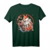 Kitsune Fox Japanisches Anime Kawaii Fuchsblüte Kirschblume T-Shirt – Perfekt als Geschenk für Otaku, Kinder & Jugendliche, ideal für Geburtstage & Weihnachten