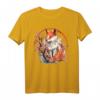 Kitsune Fox Japanisches Anime Kawaii Fuchsblüte Kirschblume T-Shirt – Perfekt als Geschenk für Otaku, Kinder & Jugendliche, ideal für Geburtstage & Weihnachten